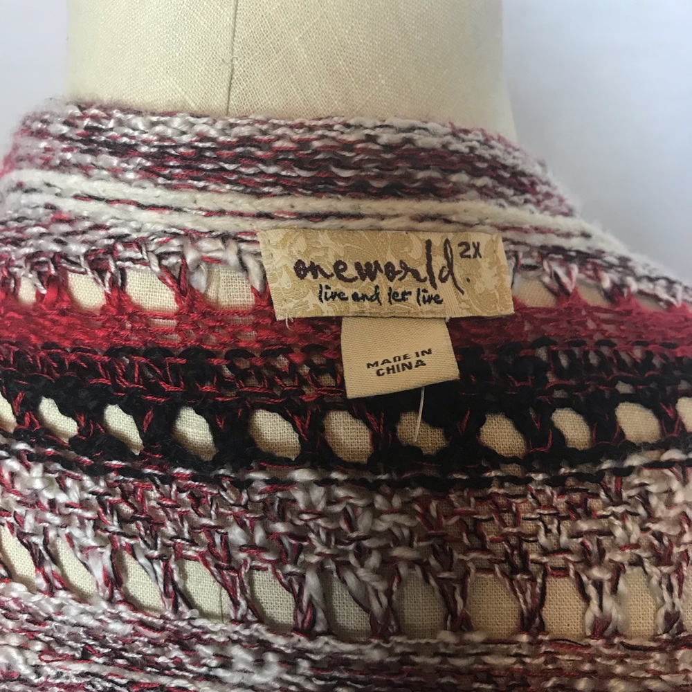 One World Cardigan (Size: 2X) - Picture 4 of 5